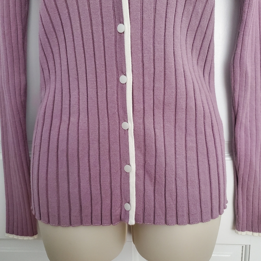 Nordstrom Rack V-Neck Ribbed Cardigan - Picture 3 of 8